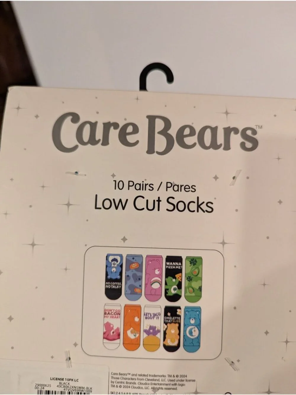 Care Bears Low Cut Socks Shoe Size 4-10 Set of 10 Pair